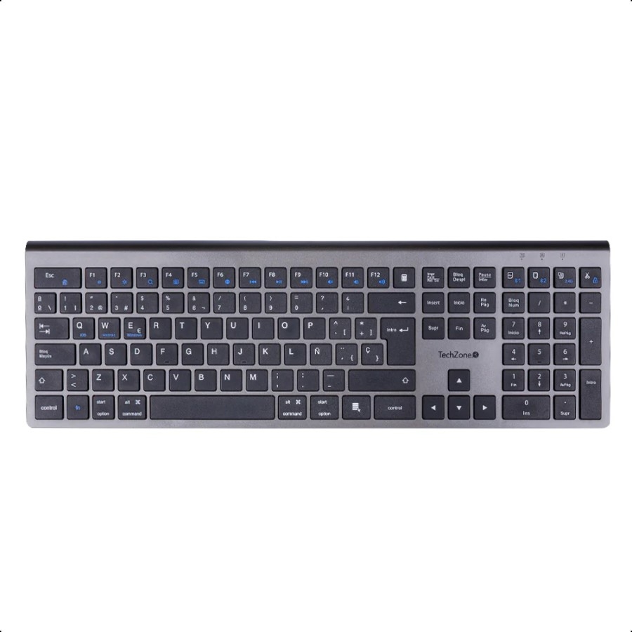 Teclado - Techzone - Tzactcb01 - Bluetooth 2.0 Y 3.0 - Bateria Recargable Tipo C - 2400Mhz - 10M De Alcance - Teclas 108 + 12 Multifuncion - Qwerty — TECH ZONE ACCESORIOS · SKU KB-1089
