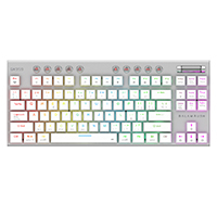 Teclado Gamer Dominate Expert Gk959 / Inalambrico Dual / Mecanico / Ilumnacion Rgb / Recargable / 87 Teclas / Win - Mac - Android - Consolas De Juego / Español / Dongle-Bt 5.0 / Blanco / Br-940412 — BALAM RUSH · SKU KB-1097