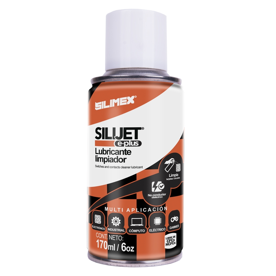 Aerosol Limpiador | Silimex | Sili Jet E-Plus 170 Ml | Limpieza Y Lubricacion Para Componentes Y Mecanismo Electronicos | No Conductor Dielectrico — SILIMEX · SKU CN-291