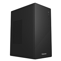Gabinete Micro Torre Quaroni Micro Atx, Mini Itx / 2Usb 2.0 / Front Zigzag/ Fuente 500 W/1 Ventilador Incluido/Negro