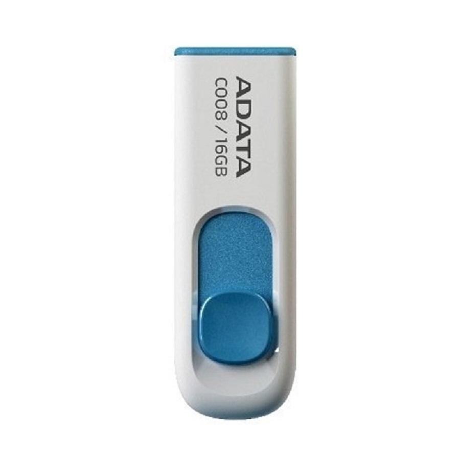 Memoria Adata 16Gb Usb 2.0 C008 Retractil Blanco-Azul (Ac008-16G-Rwe) — ADATA · SKU RAM-3180