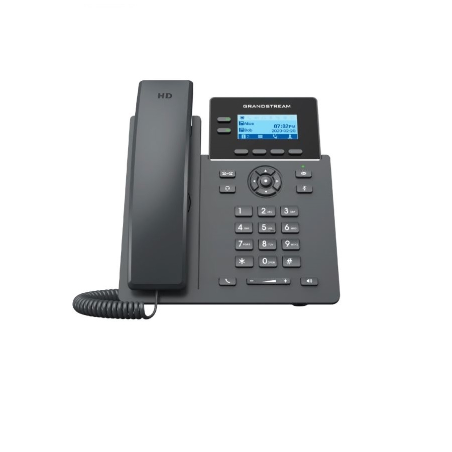 Telfono Ip Grandstream Grp2602W, 4 Cuentas Sip 2 Lineas Wifi P. Lcd 2 Puertos 10/100 Soporta (Ehs) Incluye Eliminador De Corriente (No Poe)
