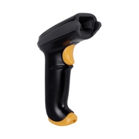 Lector Codigo De Barras - Techzone - Tzbesc4 - Led Bidireccional - Usb - 1D Y 2D - Alcance 16 Cm - 100 Lecturas Por Segundo, Base Ajustable - Negro/Amarillo