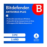 Esd Bitdefender Antivirus Plus / 3 Usuarios / 1 Año (Entrega Electronica) · RimeTec México