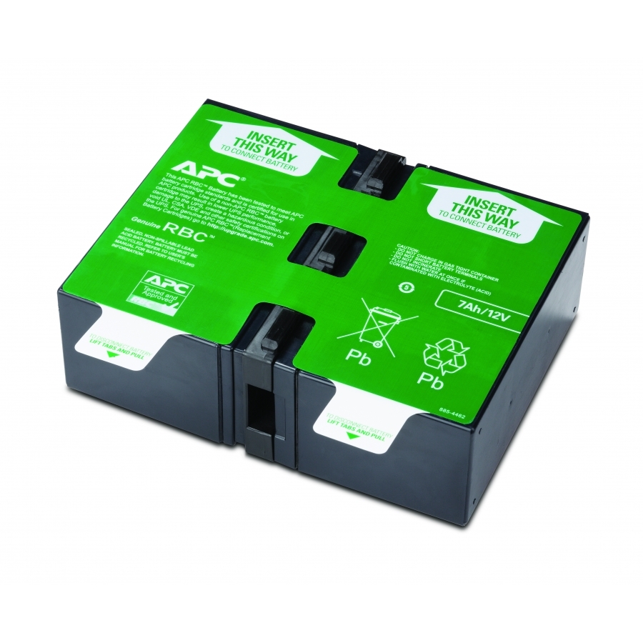 Cartucho De Baterias De Recambio 123 De Apc, Para Ups Br1000G, Smt750Rm2U Lo Conforman Las 2 Baterias Que Se Visualizan En La Imagen — APC · SKU FR-641