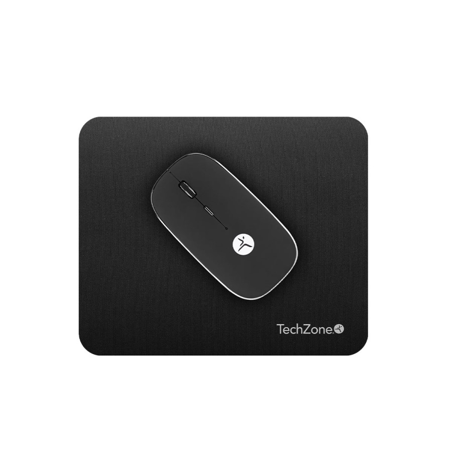 Mouse - Techzone - Tzacmoi30 - Inalambrico - Nanoreceptor Usb A Y Tipo-C - Optico - Bateria Recargable - Incluye Mousepad - 2.4Ghz - 1000/1200/1600 Dpis - 3 Botones + Scroll - Negro — TECH ZONE ACCESORIOS · SKU MS-1658