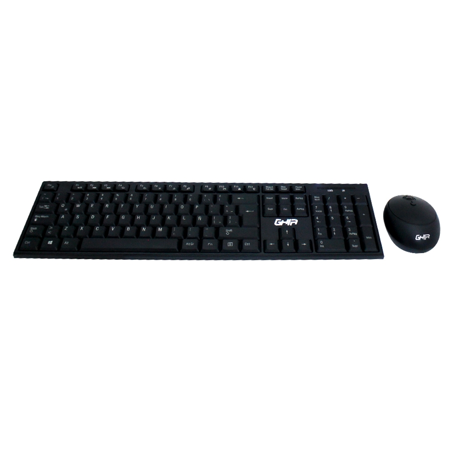 Combo Teclado Multimedia Y Mouse Optico Ghia / Gt5000 / Inalambrico / Receptor Usb / Negro