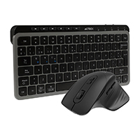 Kit Acteck Creator Krea Mk750 / Teclado Y Mouse / Inalambrico Dual / Multidispositivo / Recargable / Dongle Bt / 65 / Win - Mac / Español / 118 Teclas / 2000 Dpi / Optico / Negro-Gris / Ac-940177