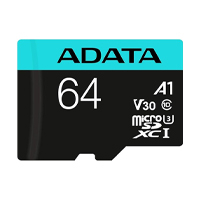 Memoria Adata Micro Sdxc/Sdhc 64Gb Uhs-I 100Mb/80Mb Clase 10 V30 A2 C/Adaptador Ausdx64Gui3V30Sa2-Ra1 — ADATA · SKU RAM-3913