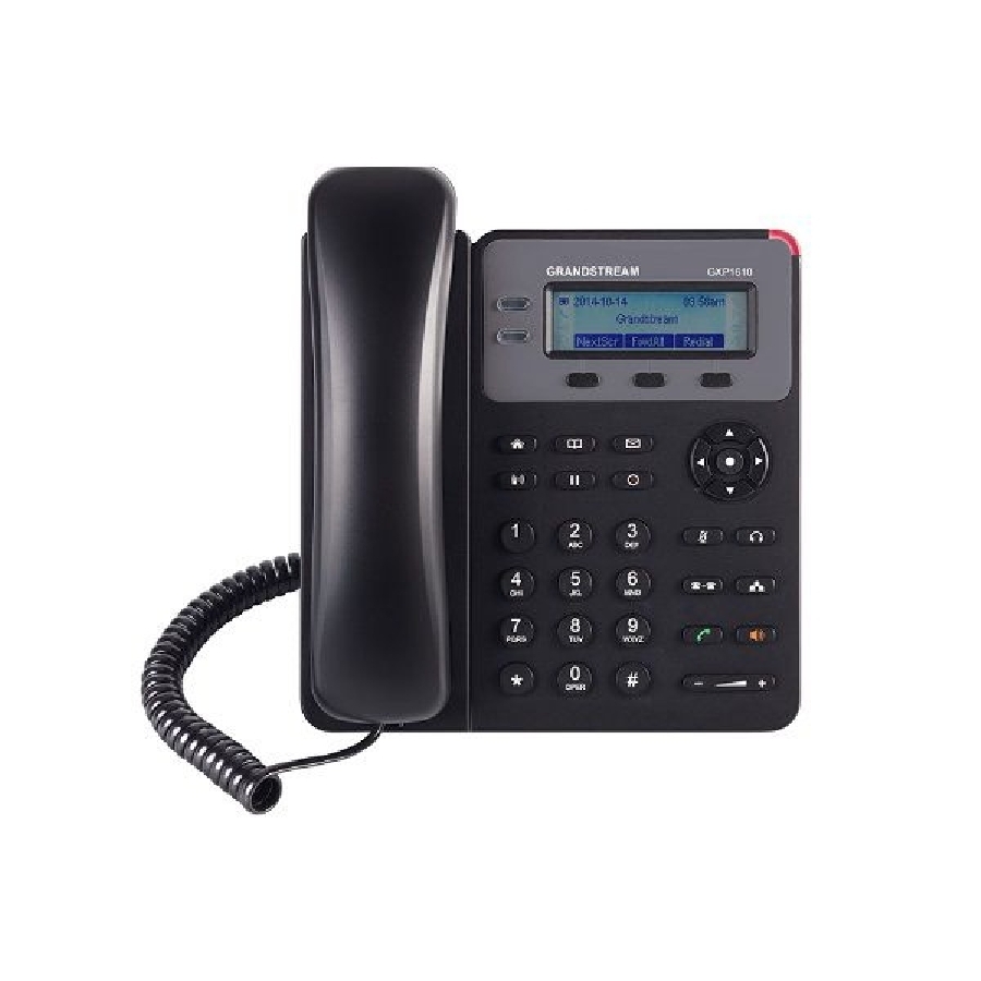 Telefono Ip Grandstream Gxp1610 / 1 Cuenta Sip 1 Linea 2 Puertos 10/100 Conector Rj9 Compatible Con Ehs Pantalla Lcd Retroiluminada Fuente Poder Incluida (No Soporta Poe)