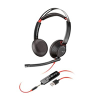 Diadema Hp Poly 8X231Aa Blackwire C5220/ Alambrica Binaural Usb-A Usb-C 3,5Mm Microfono Cancelacion De Ruido Almohadillas De Vinipiel Control De Llamadas Color Negro Con Naranja — POLY · SKU SPK-1738