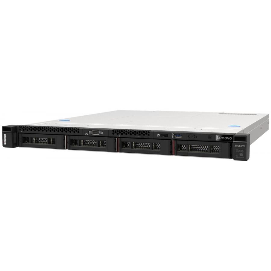 Servidor Lenovo Thinksystem Sr250 V3 2.5 1U, Intel Xeon 1X 6353P 8C,Ram 1X16Gb 1Rx8, Sin Discos, Raid 545-8I, Sin S.o., Power S. 2X800W, Nbd. (Next Business Day)