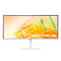 Monitor Led Samsung 34 Pulgadas /Viewfinity S6/Ultra-Wqhd(3440 X 1440)/ Va / Widescreen /Curvo/ Dp/ Hdmi/ Hub Usb /Tb/ 100Hz/ Blanco · SKU MNL-2547