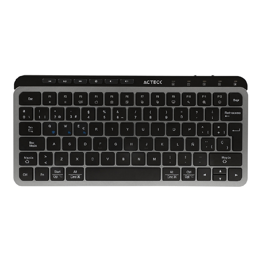 Kit Acteck Creator Krea Mk750 / Teclado Y Mouse / Inalambrico Dual / Multidispositivo / Recargable / Dongle Bt / 65 / Win - Mac / Español / 118 Teclas / 2000 Dpi / Optico / Negro-Gris / Ac-940177 · RimeTec México