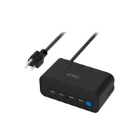 Cargador Acteck Energon Mate Ce676 / Extensin De Escritorio / 2 X Usb / 2 X Tipo C / 3 X Contactos / Supresor De Picos / Indicador Led / Resistente Al Fuego / 1.85 M / Ac-936514