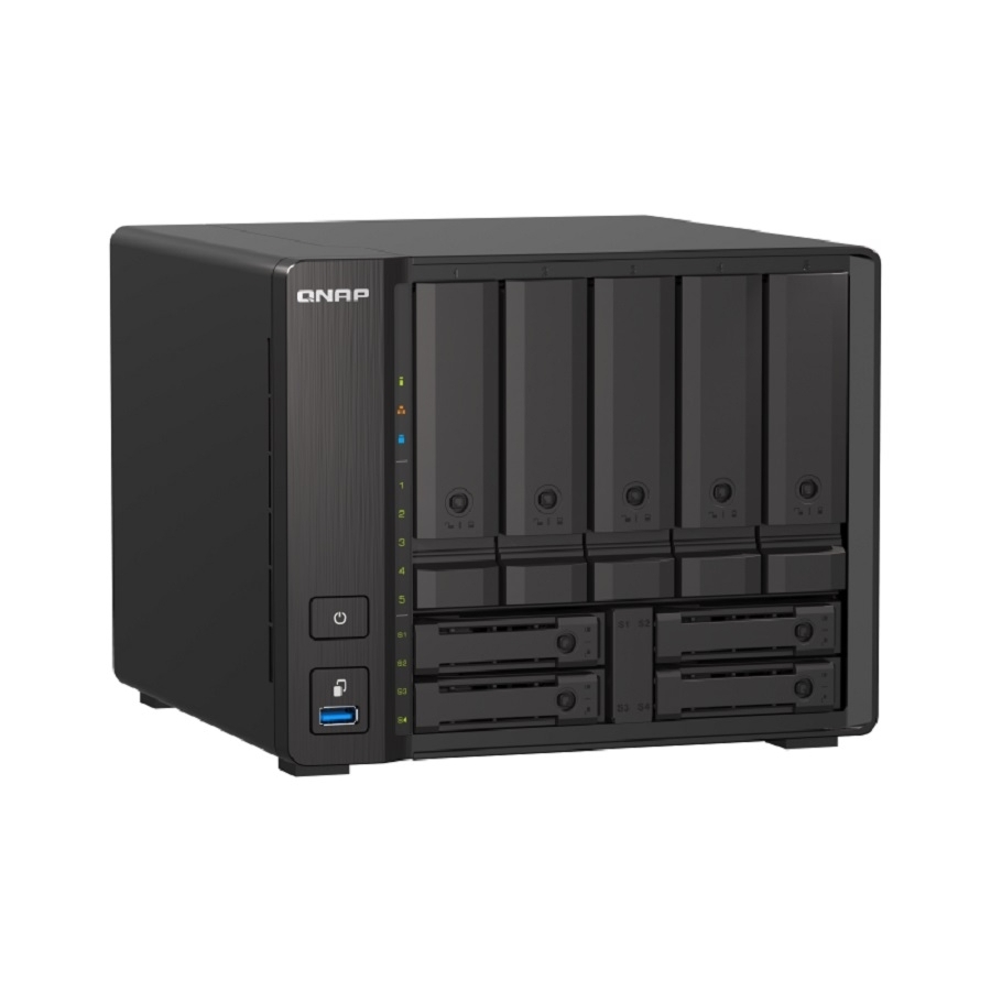 Nas Qnap Ts-H973Ax-8G/ 9 Bahias /5 De 3,5 4 De 2,5/Nucleo Cuadruple 2.2Ghz/8Gb Ddr4 Sodimm Hasta 64Gb/2 Pto 2,5 Gbe/1 Pto 10 Gbe /Usb 3.2 X3/ Hotswap/ No Incluye Discos/ Amd — QNAP · SKU SAM-712