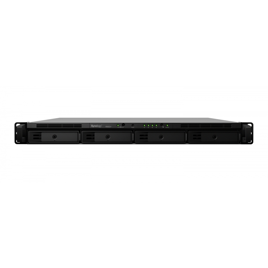 Nas Synology Rs822+ /4 Bahias Expandibles Hasta 8/Rack 1U/Nucleo Cuadruple 2.2Ghz/2Gb Ddr4 Hasta 32Gb/Lan Gigabit X4/Usb 3.2 X2/ Hot-Swap/Hasta 72Tb Y Con Expansion Hasta 144Tb Amd Ryzen V1500B — SYNOLOGY · SKU SAM-768