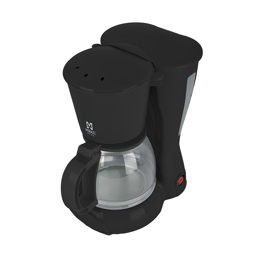 Cafetera Mirati / 1.2 L / 900W / Vaso Cristal / Filtro Lavable / Negro