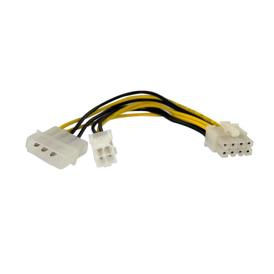 Cable Adaptador De 15Cm Para Fuente De Poder - Alimentacin Cpu Interno 4 Pines A 8 Pines Eps Con Lp4 - Hembra A Macho - Startech.com Mod. Eps48Adap — STARTECH.COM · SKU CB-1940