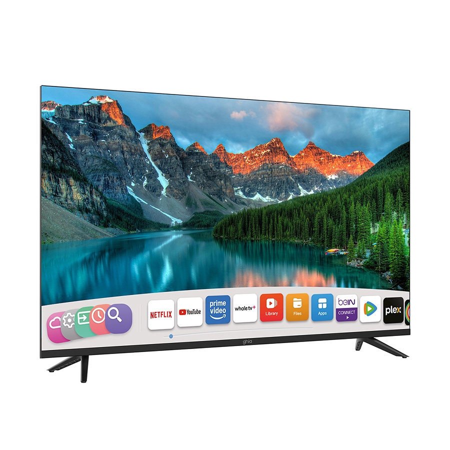 Television Smart Ghia Whale Tv 43 Pulg Fhd Wifi, Rj45,3 Hdmi,2 Usb, Rca, Aux 3.5Mm/ Optico, Dolby Audio