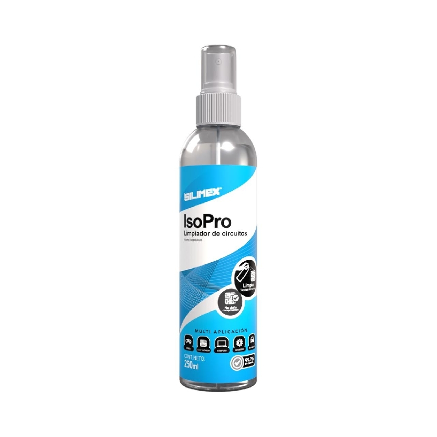 Alcohol Isopropílico | Silimex | Isopro 250 Ml | 99.7% De Pureza | Limpiador Y Protector Antiestático Para Pantallas Electrónicas Y Superficies Delicadas. — SILIMEX · SKU CN-5140