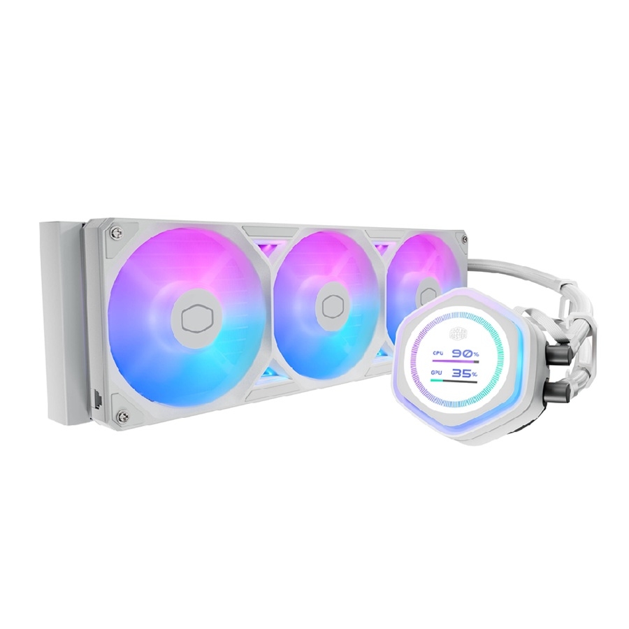 Disipador De Enfriamiento Liquido Cooler Master Masterliquid Atmos Ii Lcd 360 / Argb / Blanco / Gamer · RimeTec México