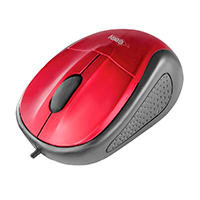 Mouse Alambrico Optico 1000 Dpi Conector Usb Win Xp/Vista/7/8/10/11/Mac Os X Easy Line By Perfect Choice - Rojo