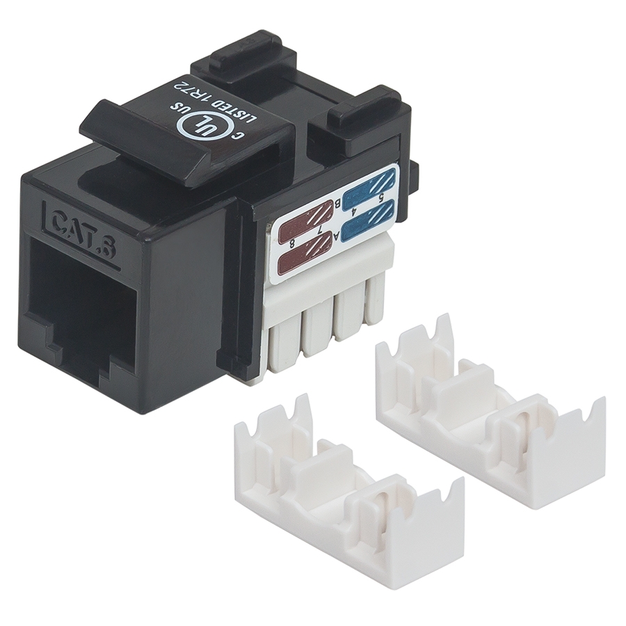 Jack,Intellinet,210720, Cat 6 De Impacto (Keystone) Negro — INTELLINET · SKU AC-2431