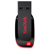 Memoria Sandisk 128Gb Usb 2.0 Cruzer Blade Z50 Negro C/Rojo Sdcz50-128G-B35 — SANDISK · SKU RAM-3107