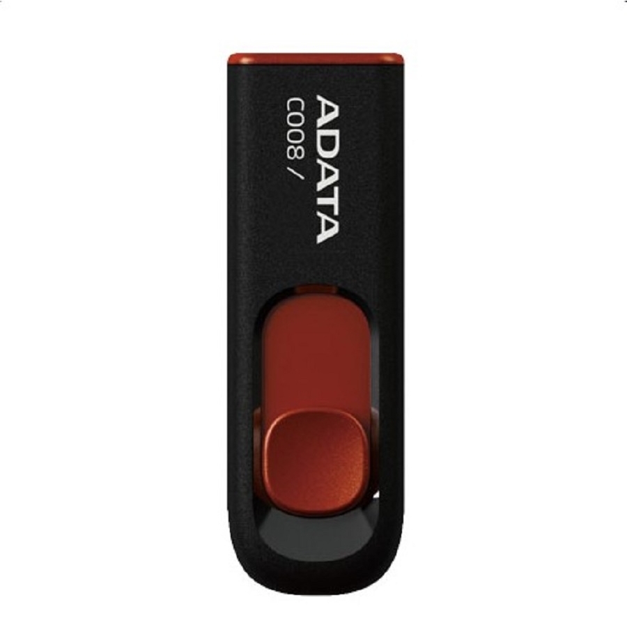 Memoria Adata 16Gb Usb 2.0 C008 Retractil Negro- Rojo (Ac008-16G-Rkd) — ADATA · SKU RAM-4078