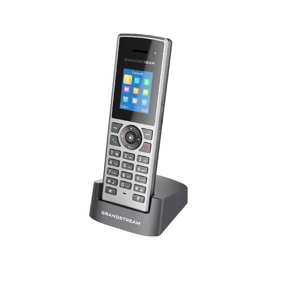 Teléfono Inalámbrico Dect Grandstream Dp722 / Para Estación Base, 10 Cuentas Sip Audio Hd, Pantalla A Color 1.8Pulgadas, Alta Voz, Boton Push To Talk.