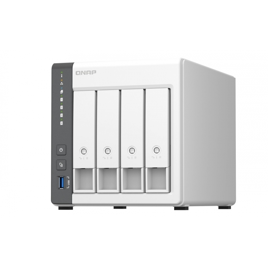 Nas Qnap Ts-433-4G /4 Bahias Nucleo Cuadruple 2.0 Ghz 4Gb Ddr3/1 Lan 2,5 Gbe/ 1 Lan Gbe/Usb 3.2 X1/Sata/Hot-Swap/ Sin Discos/ Arm Cortex A55 — QNAP · SKU SAM-818