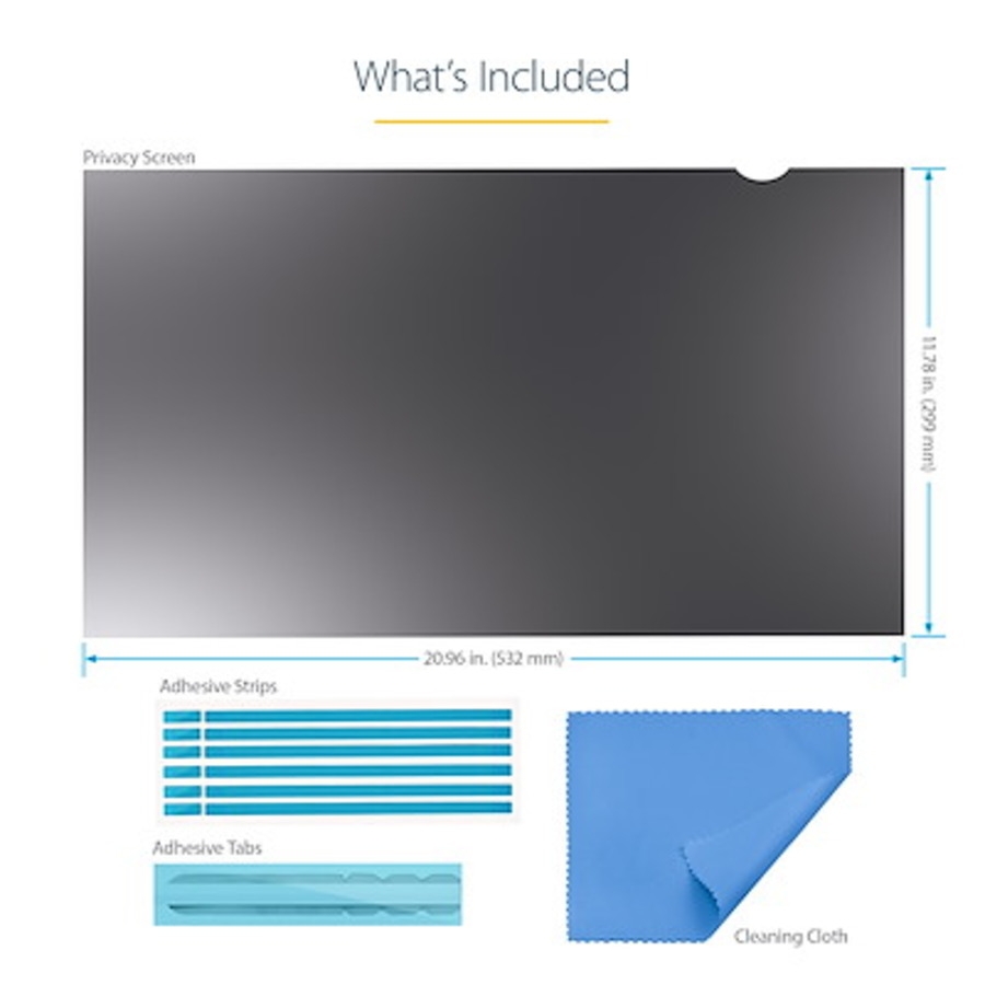 Filtro De Privacidad Para Monitor De 24 - Opaco O Con Brillo - Reduccin De La Luz Azul - Mica De Privacidad Privscnmon24 - Startech.com Mod. Privscnmon24 — STARTECH.COM · SKU AC-9549