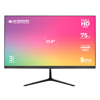 Monitor Acteck Captive Vivid Sp240 / 23.8 Pul / Plano / Full Hd / 75 Hz / Bocinas Integradas / 5 Ms / Ips / Hdmi + Vga + Dc / Soporte Vesa 75 / 3 Años De Garantia / Negro / Ac-933841 — ACTECK · SKU MNL-2129