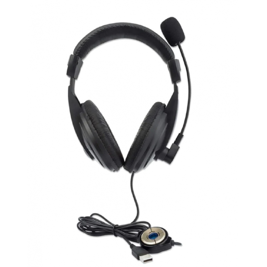 Audifonos Diadema, Manhattan,179843, Usb Mediano, Control Integrado — MANHATTAN · SKU SPK-2078