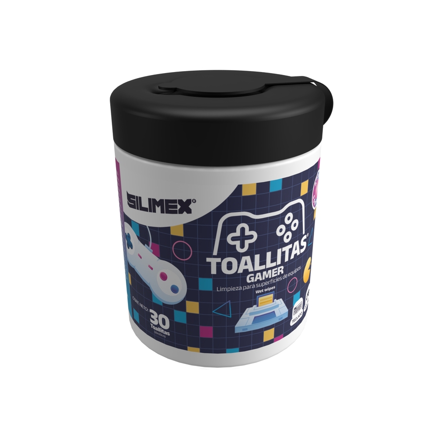 Toallas Humedas | Silimex | Toallas Humedas Gamer 30 Pzas | 20X20Cm | Limpieza Impecable Para Pantallas Y Plásticos — SILIMEX · SKU CN-4976