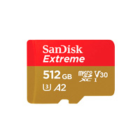 Memoria Sandisk Micro Sdxc 512Gb Extreme 190Mb/S 4K Clase 10 A2 V30 C/Adaptador Sdsqxav-512G-Gn6Ma · RimeTec México