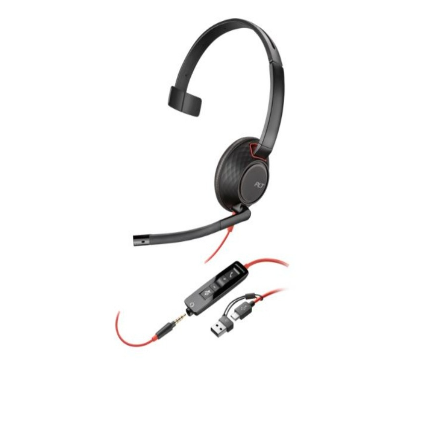 Diadema Hp Poly 8X230Aa Bw 5210 / Monoaurales Usb-C/A Conector De 3,5 Mm Cancelacion De Ruido — POLY · SKU SPK-2591