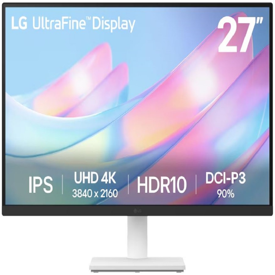 Monitor Pc Lg 27Us500 27, 4K Uhd Ultrafine, Resol. 3840 X 2160, Panel Ips, Rel.16:9, Brillo 300 Cd/M2, Contr.1000:1, Tr 5Ms, 60 Hz, Hdr10, Amd Freesync, Hdmi, Display Port, 100X100 Mm, Blanco. — LG · SKU MNL-2760