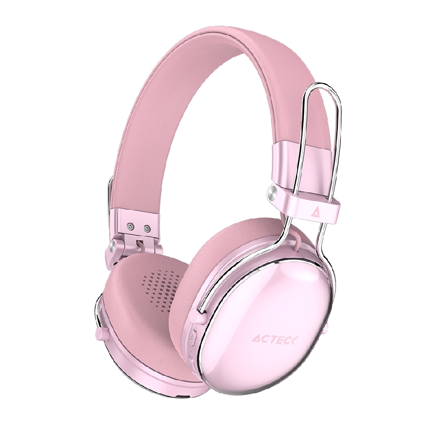 Audifonos Acteck Luxe Chic Hp710 / Diadema / Inalambricos / Bt 5.4 / Microfono Omnidireccional / 20 Hz A 20 Khz / Bateria 30 Hrs / Cancelacion De Ruido Hibrido / Rosa / Ac-940900