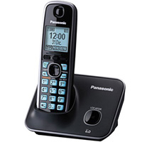 Telefono Panasonic Kx-Tg4111Meb Inalambrico Pantalla Lcd 1.8 Color Azul Teclado Iluminado Altavoz 50 Numero En Directorio Bloqueo De Llamadas No Deseadas Negro