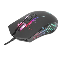 Mouse Optico Gaming, Manhattan, 190220, 7 Botones, 7200 Dpi, Led Rgb, Negro — MANHATTAN · SKU MS-1594