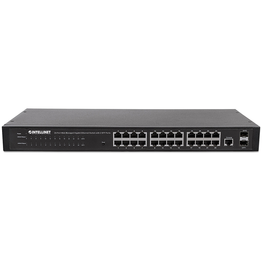 Switch,Intellinet,560917, Gb 24 Ptos 19 ,Admin + 2 Sfp — INTELLINET · SKU NIC-2629