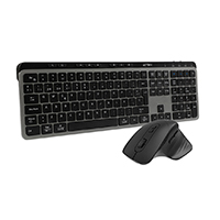 Kit Acteck Creator Krea Mk755 / Teclado Y Mouse / Inalambrico Dual / Multidispositivo / Recargable / Dongle Usb Bt / Win - Mac / Español / 118 Teclas / 2000 Dpi / Optico / Negro - Gris / Ac-940160 · RimeTec México