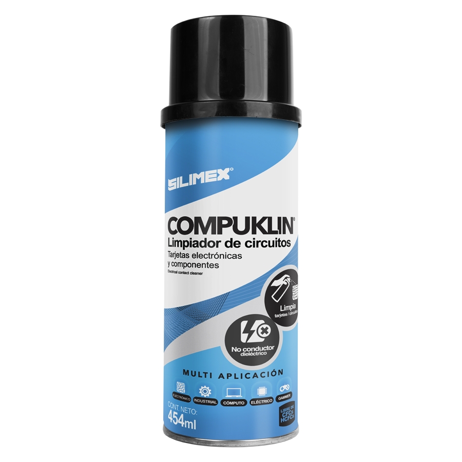 Aerosol | Silimex | Compuklin 454Ml | Limpiador Desengrasante Para Circuitos Y Tarjetas Electronicas | Dielectrico No Conductor — SILIMEX · SKU CN-288