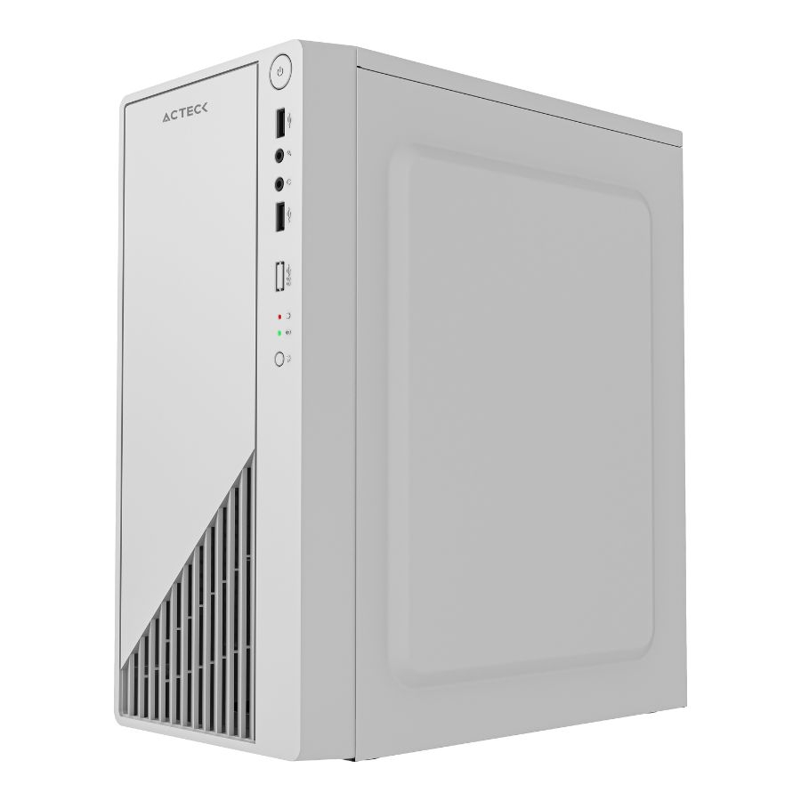 Gabinete Acteck Kioto Gc220 / Mini Torre / Micro Atx, Mini Itx / Fuente 500W / Panel Izq Acrilico + Frente Mesh / Blanco / Ac-939522 — ACTECK · SKU CS-1025