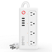 Multicontacto Inteligente Mirati 4 Sockets/4Usb/Led Indicador/Wifi 2.4 Ghz/100 - 240 V/1800 W/ Blanco · RimeTec México