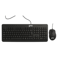 Ghia / Kit Teclado Y Mouse / Alambrico / Ergonomicos / Multimedia / Usb / Color Negro · RimeTec México