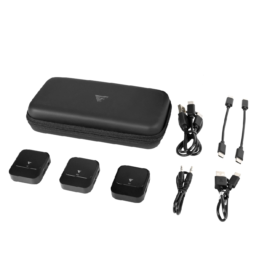 Kit 2 Micrfonos Lavalier / Game Factor / Mcl650 Usb C, 2.4Ghz, Ultra Baja Lat, Canc De Ruido, Negro. — GAME FACTOR · SKU SPK-2712